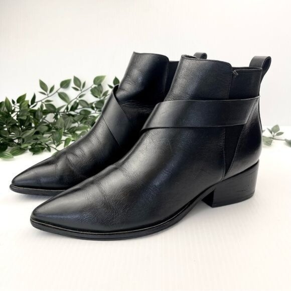 Sigerson Morrison Nash Black Leather Boots 6.5 - Picture 2 of 8